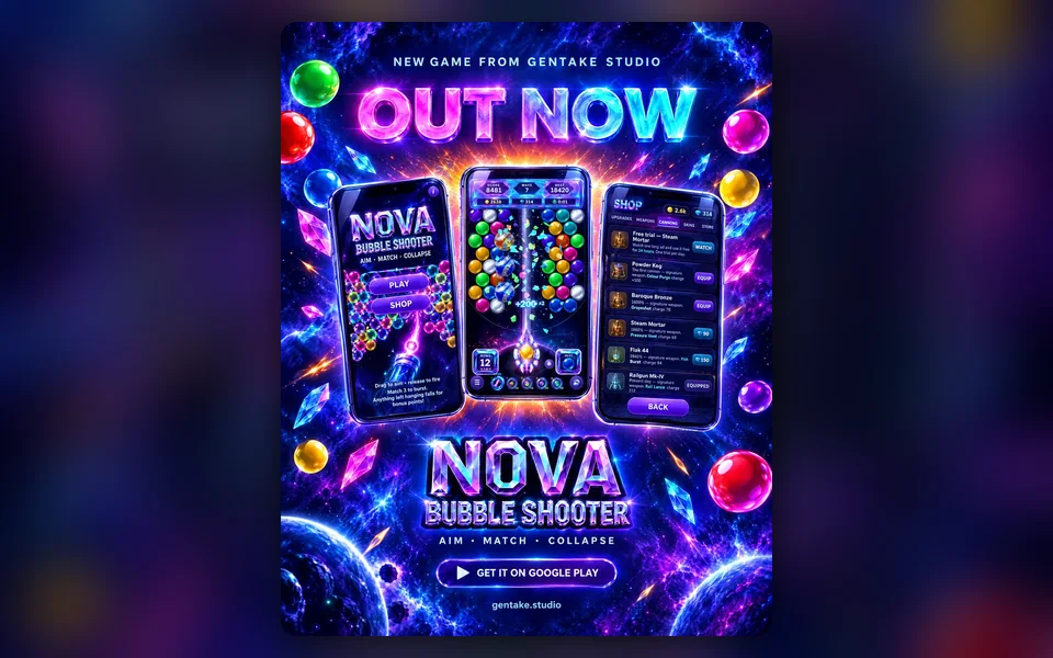 Nova Bubble Shooter – out now on Google Play
