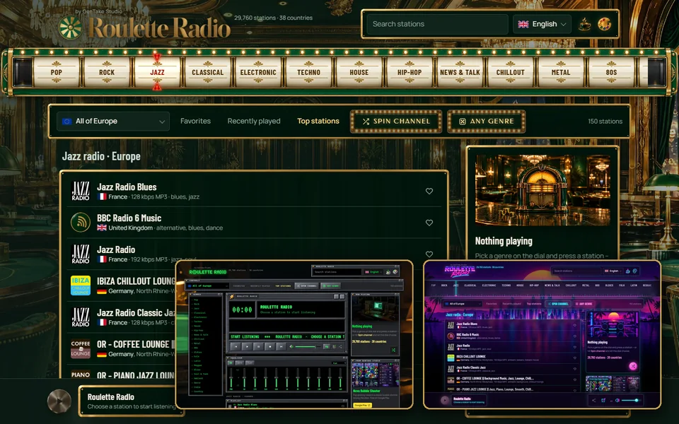 Roulette Radio – European radio by genre